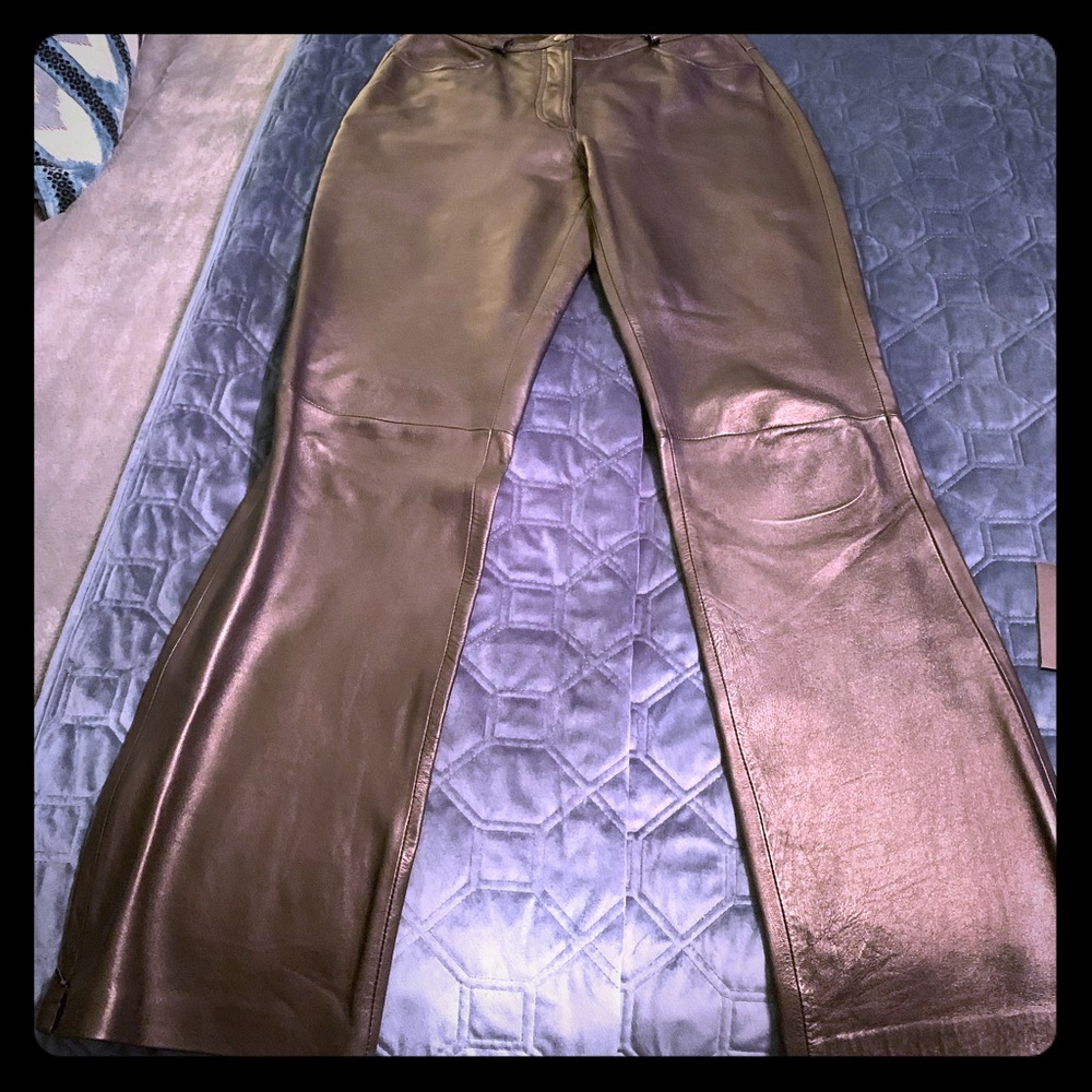 Bebe Black Leather Jeans